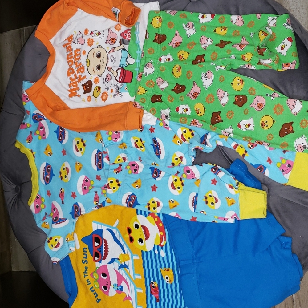 JJ cocomelon and baby shark pj bundle